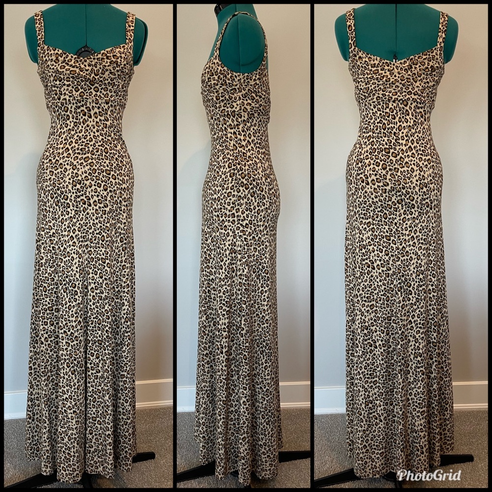 BCBGMaxAzria Animal Print Maxi Dress